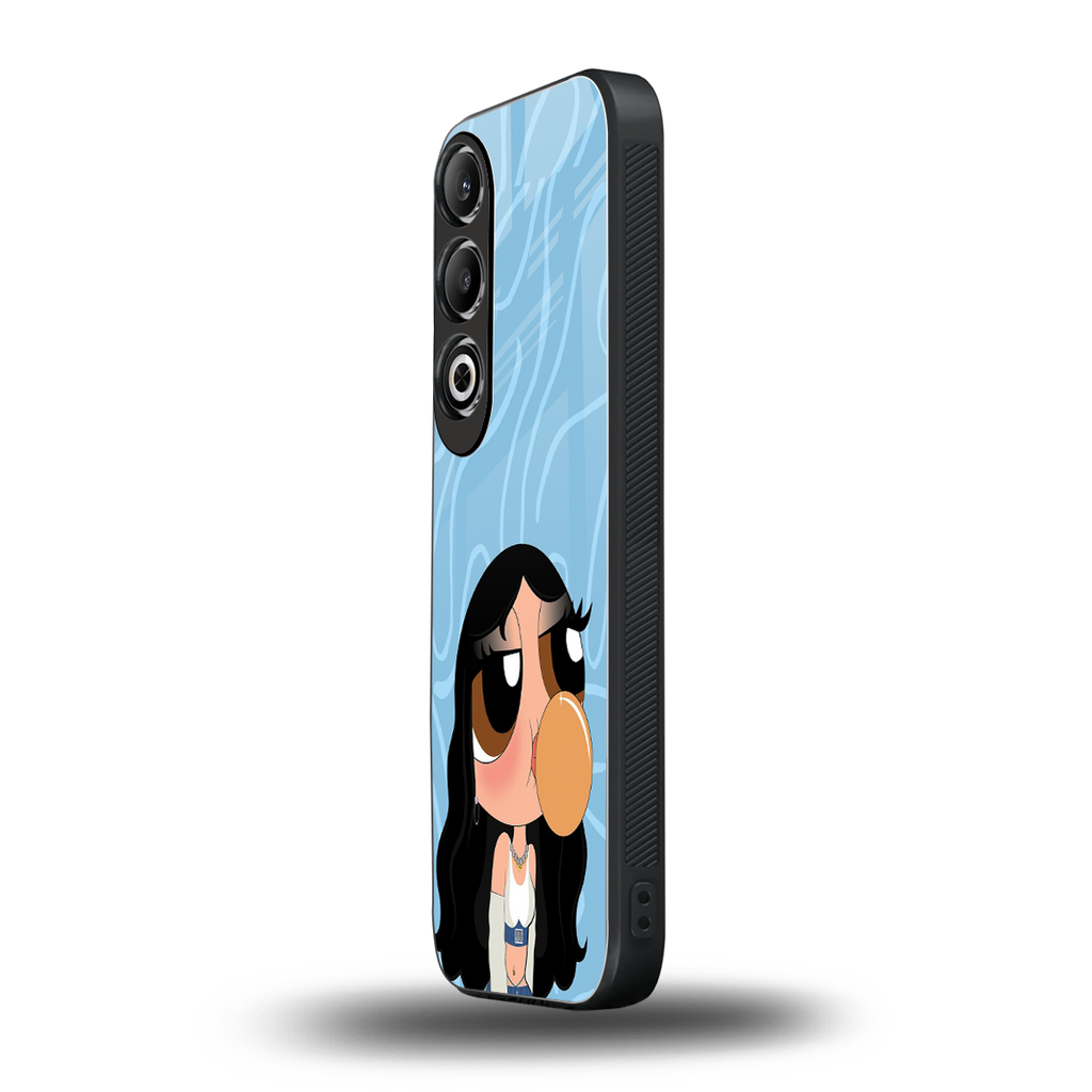 bubbly blue back phone cover | glass case for oneplus nord ce 4