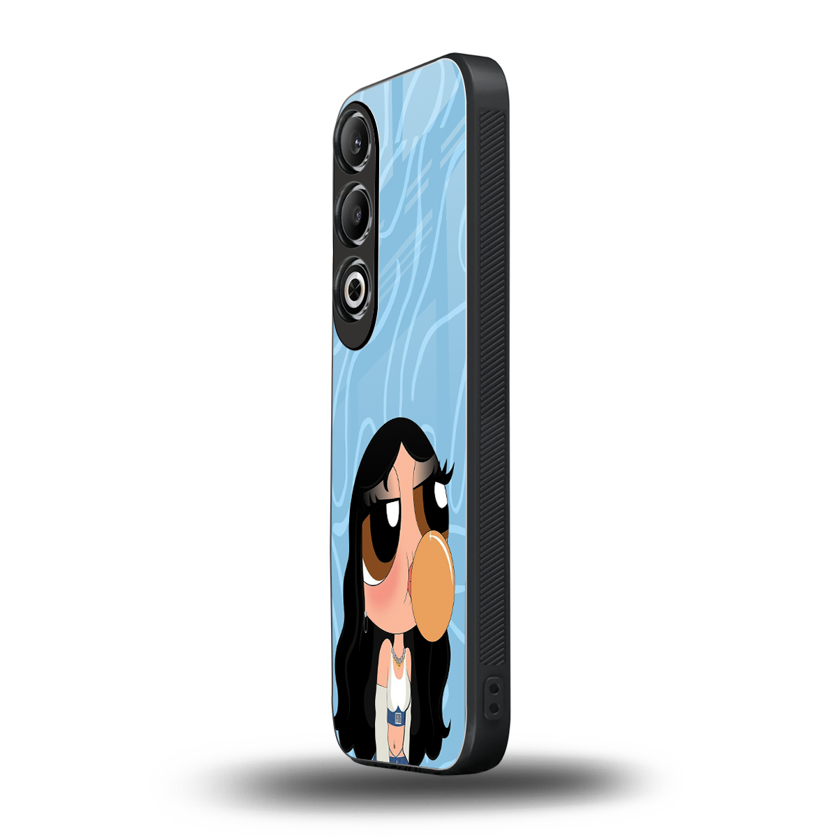 bubbly blue back phone cover | glass case for oneplus nord ce 4