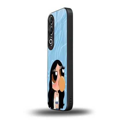 bubbly blue back phone cover | glass case for oneplus nord ce 4