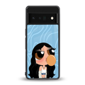 bubbly blue back phone cover | glass case for google pixel 6 pro