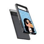 bubbly blue back phone cover | glass case for google pixel 6 pro