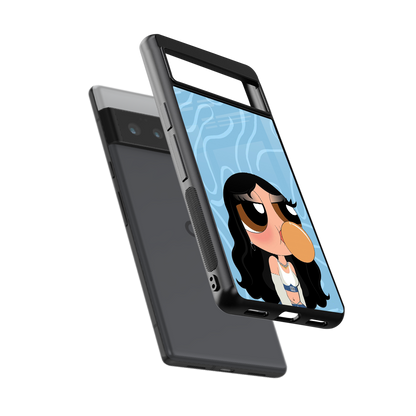 bubbly blue back phone cover | glass case for google pixel 6 pro