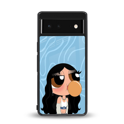 bubbly blue back phone cover | glass case for Google Pixel 6A