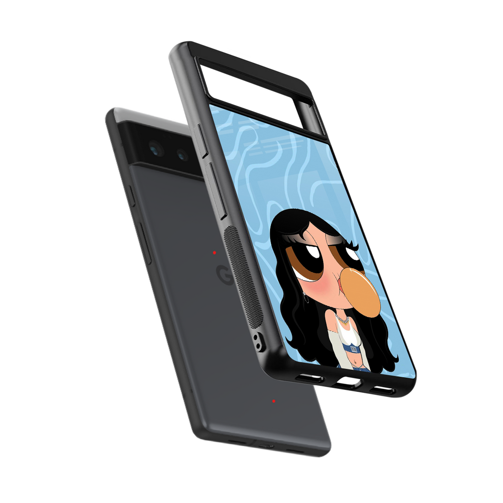 bubbly blue back phone cover | glass case for google pixel 6