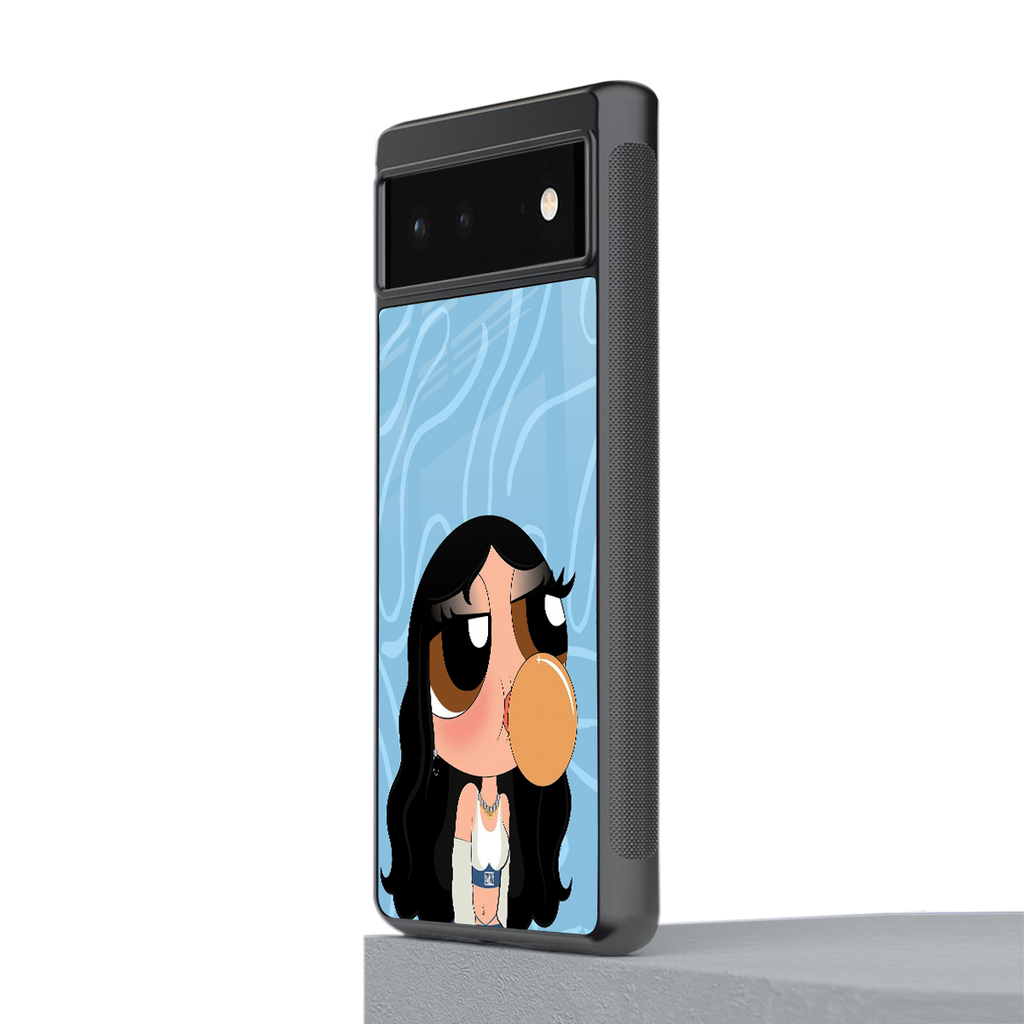 bubbly blue back phone cover | glass case for Google Pixel 6A