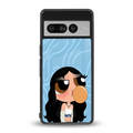 bubbly blue back phone cover | glass case for google pixel 7 pro
