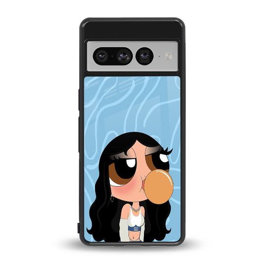 bubbly blue back phone cover | glass case for google pixel 7 pro