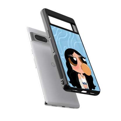 bubbly blue back phone cover | glass case for google pixel 7 pro