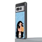 bubbly blue back phone cover | glass case for google pixel 7 pro