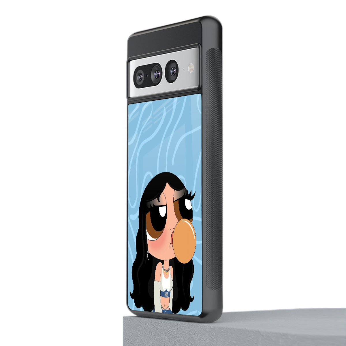 bubbly blue back phone cover | glass case for google pixel 7 pro