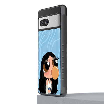 bubbly blue back phone cover | glass case for Google Pixel 7A