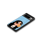 bubbly blue back phone cover | glass case for google pixel 8 pro