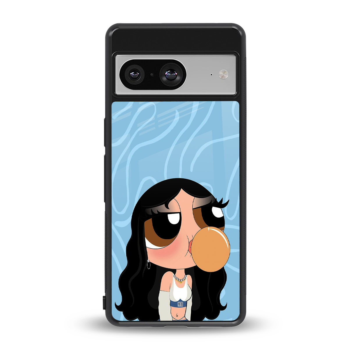 bubbly blue back phone cover | glass case for Google Pixel 8
