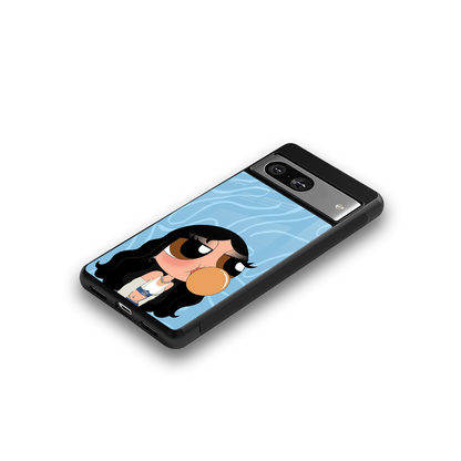 bubbly blue back phone cover | glass case for Google Pixel 8