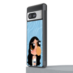 bubbly blue back phone cover | glass case for Google Pixel 8