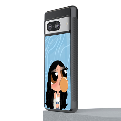 bubbly blue back phone cover | glass case for Google Pixel 8