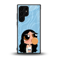 bubbly blue back phone cover | glass case for samsung galaxy s23 ultra