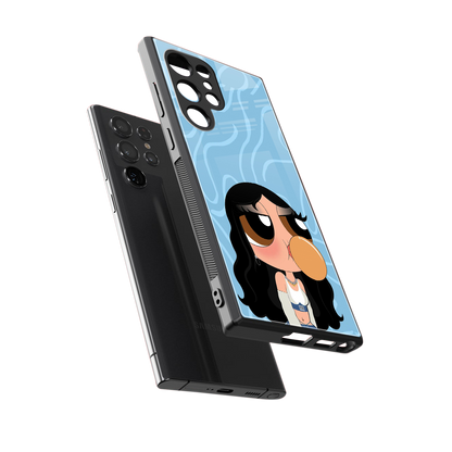 bubbly blue back phone cover | glass case for samsung galaxy s24 ultra