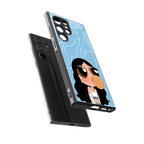 bubbly blue back phone cover | glass case for samsung galaxy s23 ultra