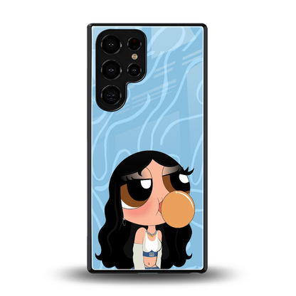 bubbly blue back phone cover | glass case for samsung galaxy s25 ultra