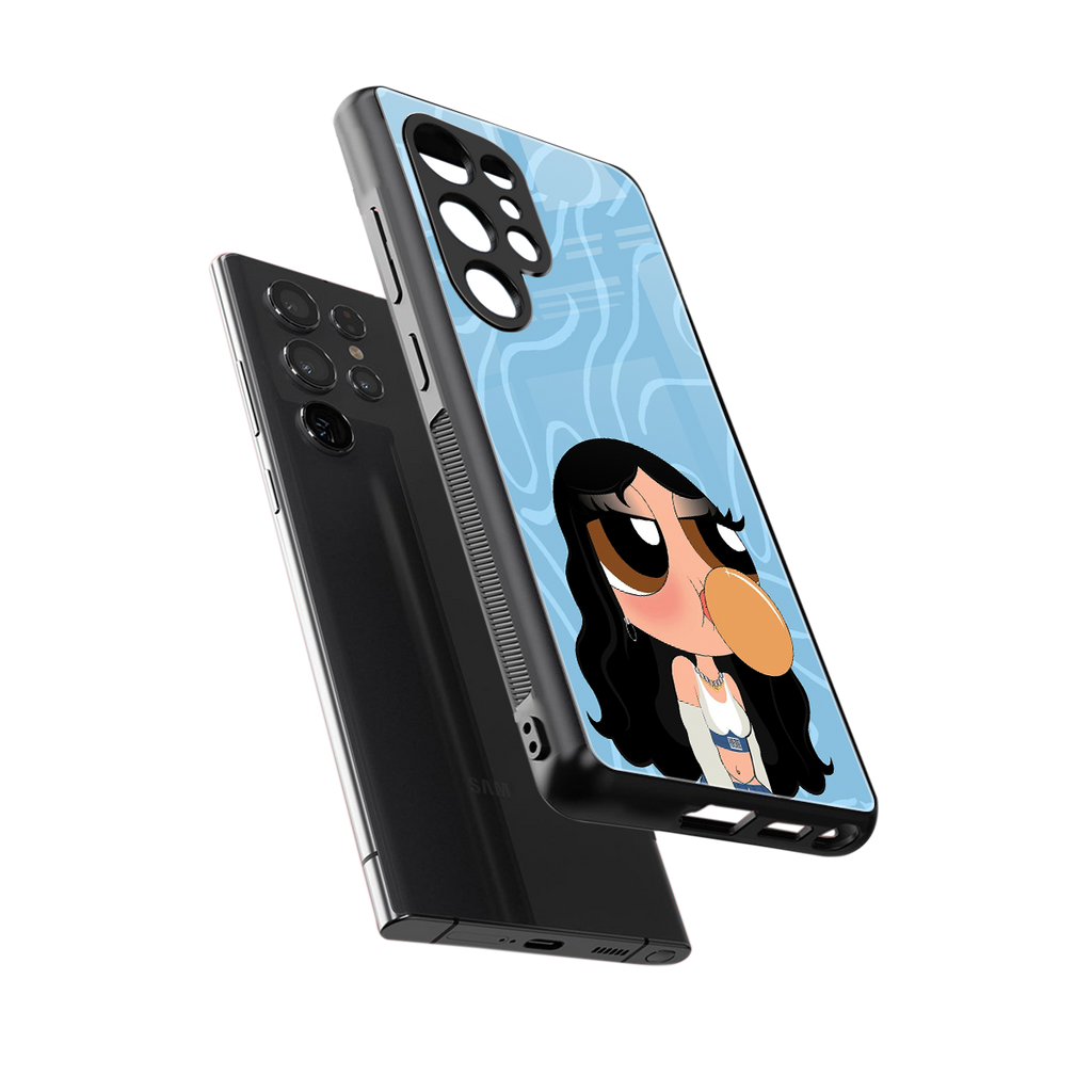 bubbly blue back phone cover | glass case for samsung galaxy s25 ultra