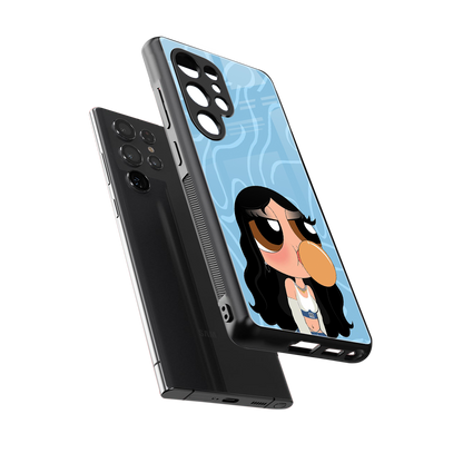 bubbly blue back phone cover | glass case for samsung galaxy s25 ultra