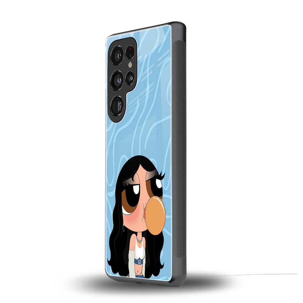 bubbly blue back phone cover | glass case for samsung galaxy s25 ultra