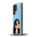 bubbly blue back phone cover | glass case for samsung galaxy s25 ultra