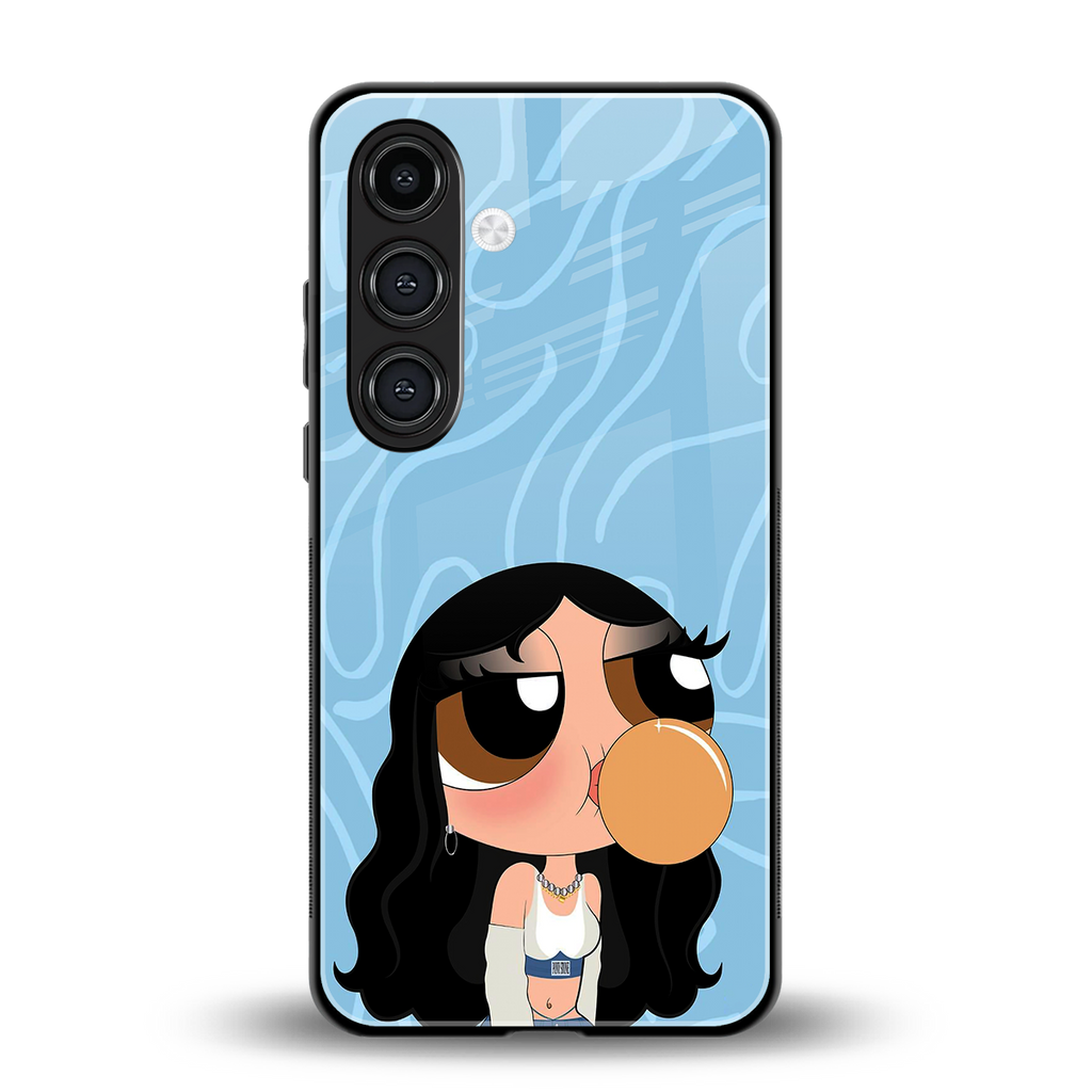 bubbly blue back phone cover | glass case for samsung galaxy s24