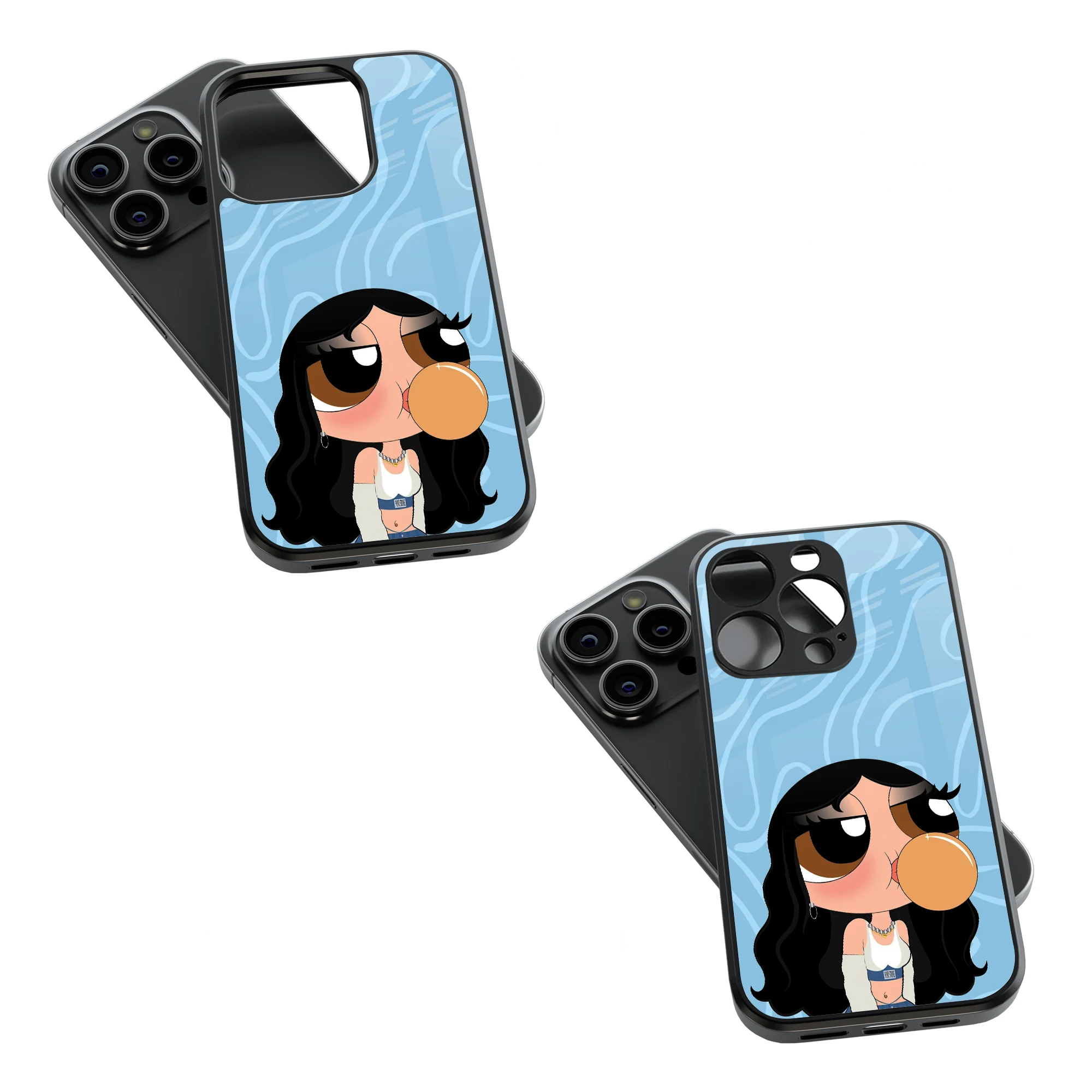 Trendy Glass Back Mobile Case for iPhone, Samsung, Redmi, OnePlus, Google Pixel, Motorola