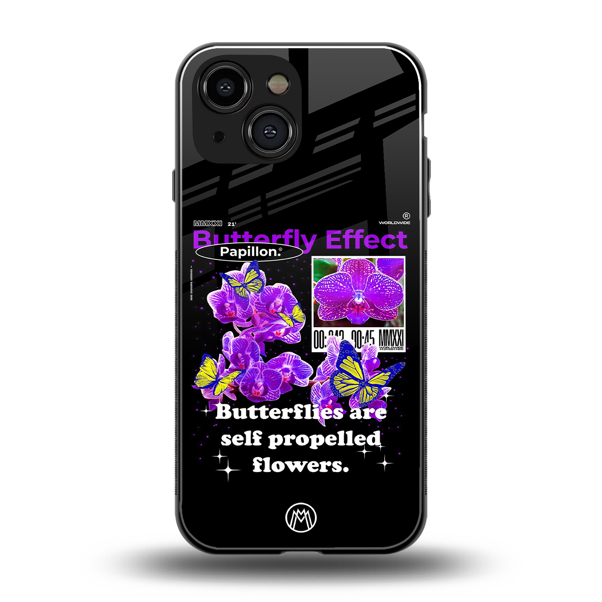 butterfly effect back phone cover | glass case for iphone 13 mini