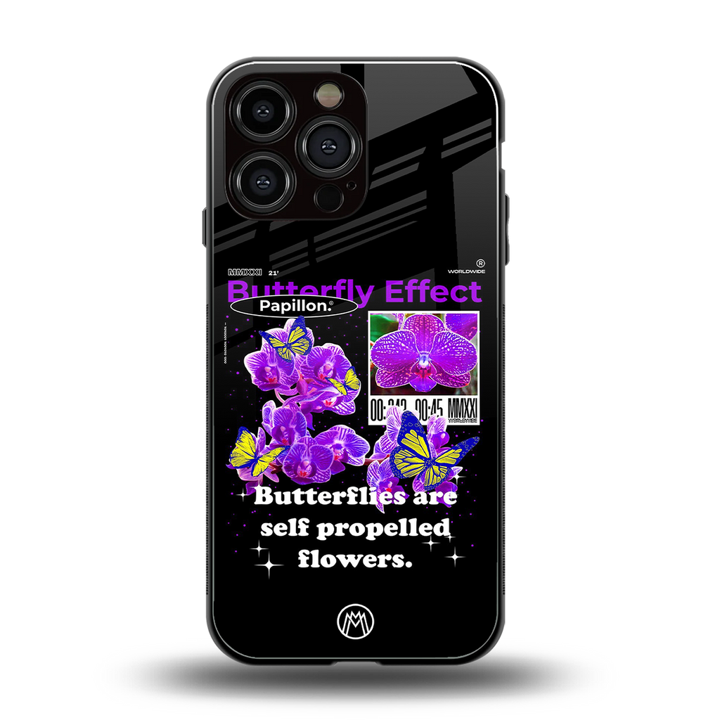 butterfly effect back phone cover | glass case for iphone 13 pro max