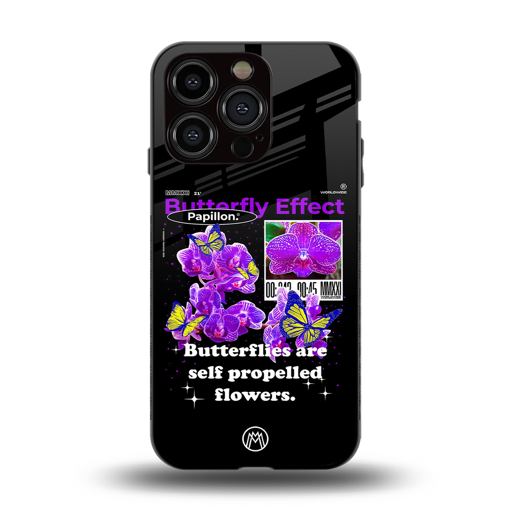 butterfly effect back phone cover | glass case for iphone 13 pro