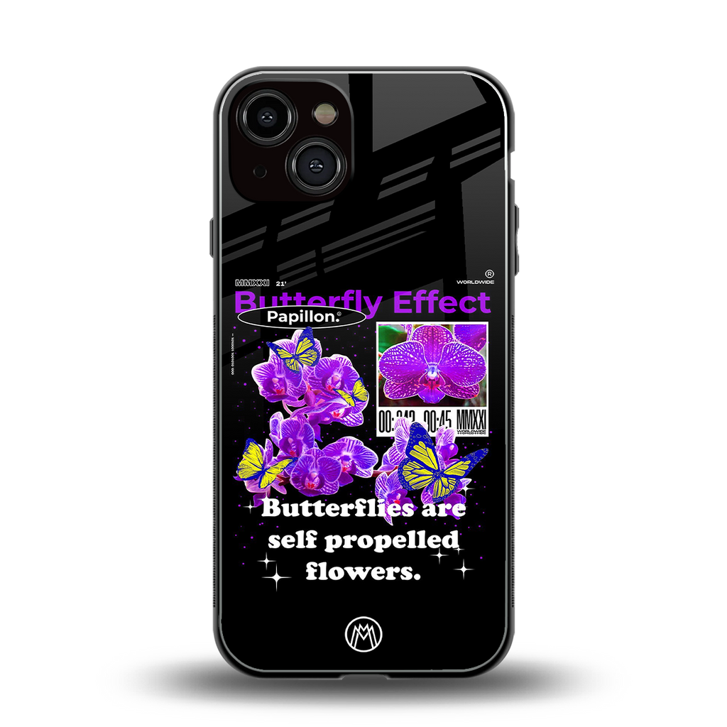 butterfly effect back phone cover | glass case for iphone 13