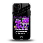 butterfly effect back phone cover | glass case for iphone 15 plus