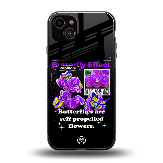 butterfly effect back phone cover | glass case for iphone 14 plus
