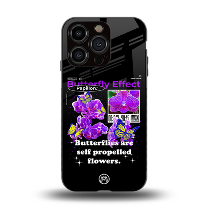 butterfly effect back phone cover | glass case for iphone 15 pro