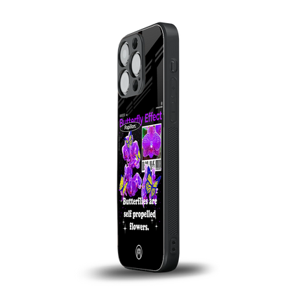 butterfly effect back phone cover | glass case for iphone 15 pro