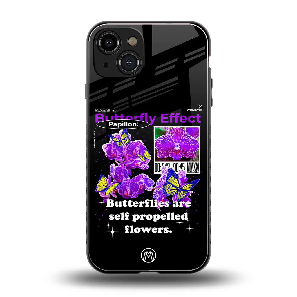 butterfly effect back phone cover | glass case for iphone 15