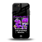 butterfly effect back phone cover | glass case for iphone 15