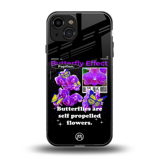 butterfly effect back phone cover | glass case for iphone 15