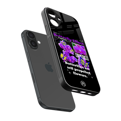 butterfly effect back phone cover | glass case for iphone 16 plus
