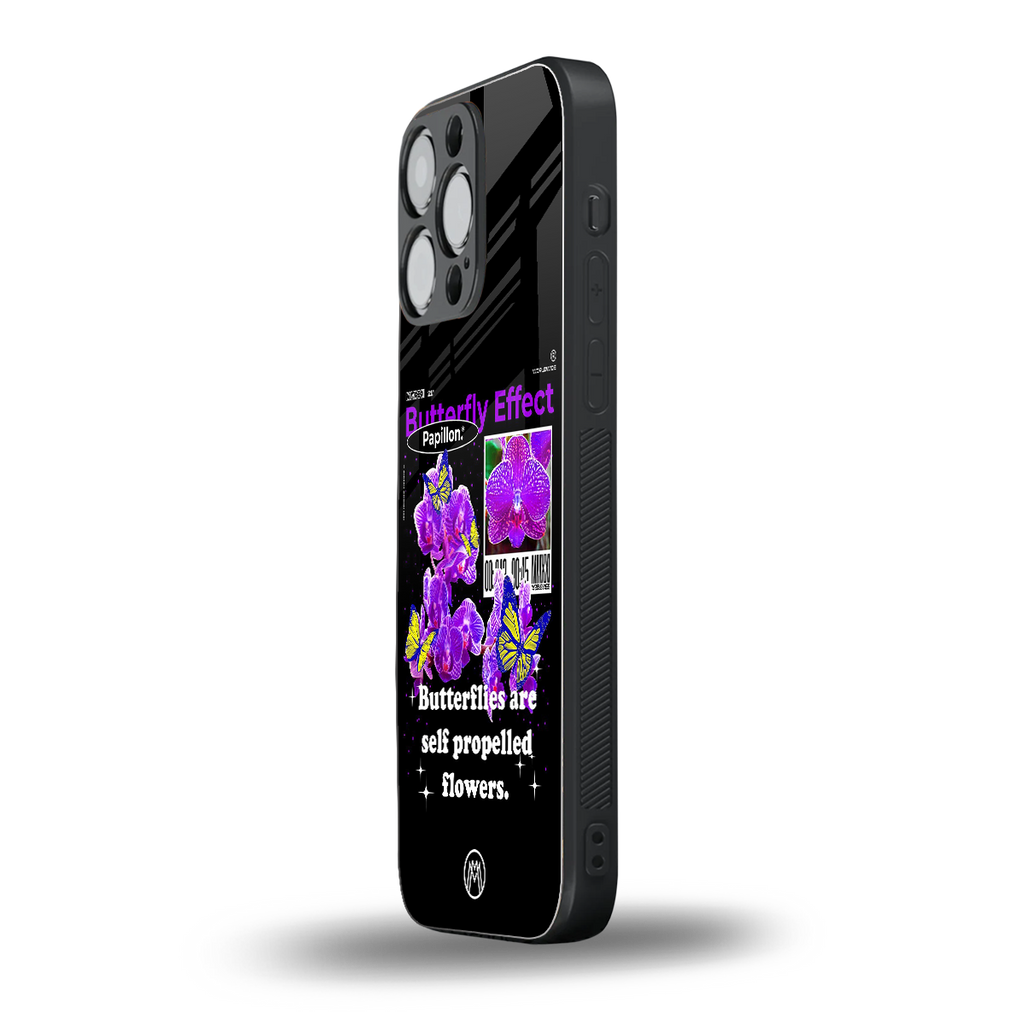 butterfly effect back phone cover | glass case for iphone 16 pro max