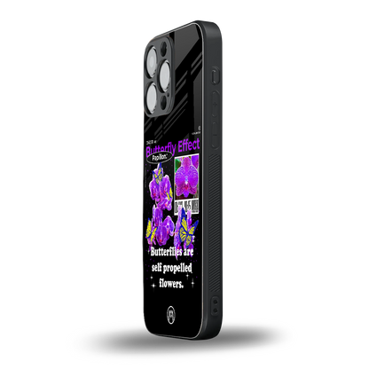 butterfly effect back phone cover | glass case for iphone 16 pro max