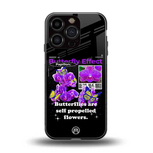 butterfly effect back phone cover | glass case for iphone 16 pro
