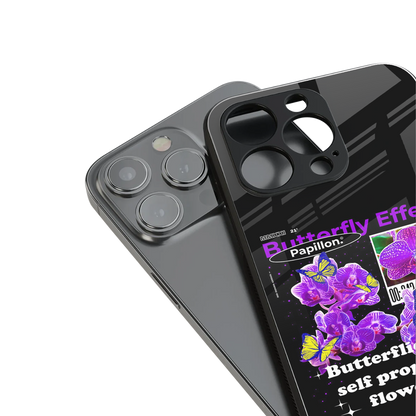 butterfly effect back phone cover | glass case for iphone 16 pro max