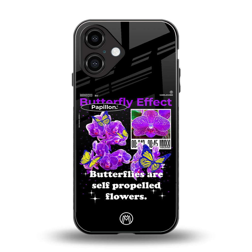 butterfly effect back phone cover | glass case for iphone 16