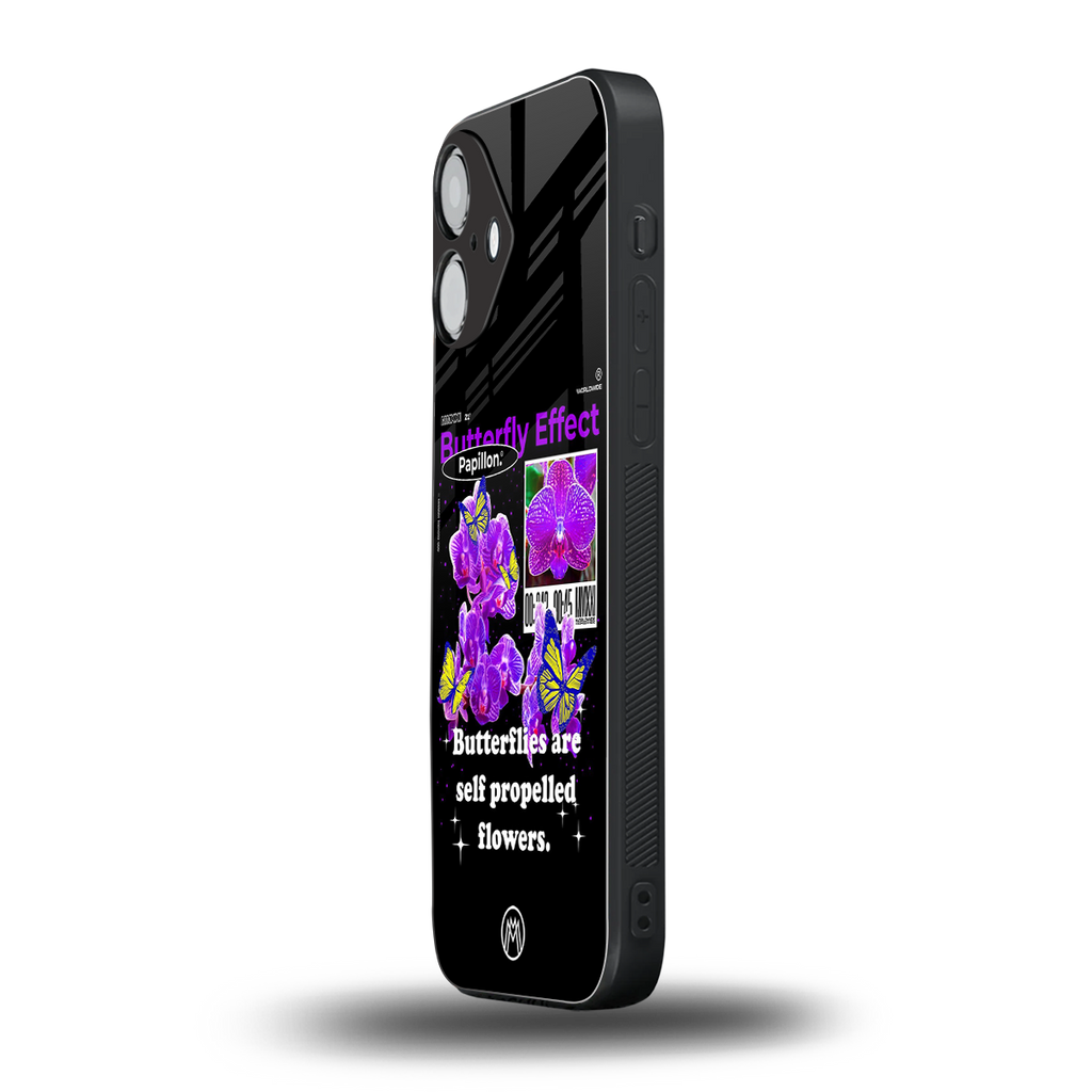 butterfly effect back phone cover | glass case for iphone 16