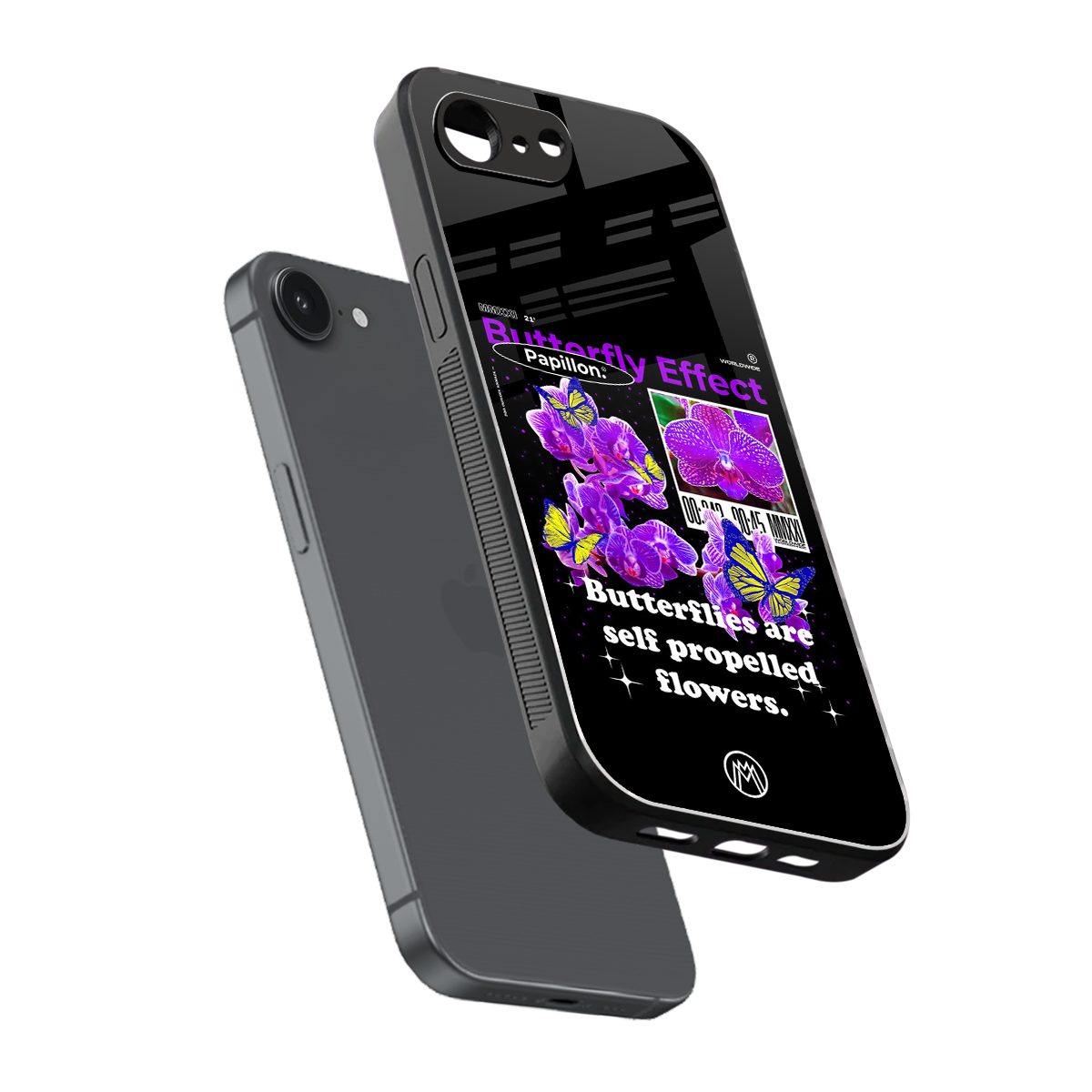 butterfly effect back phone cover | glass case for iphone 16e