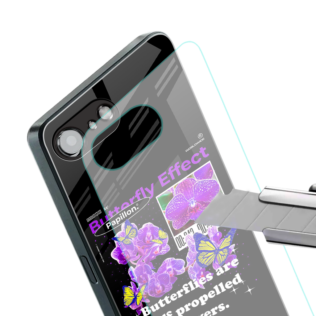 butterfly effect back phone cover | glass case for iphone 16e